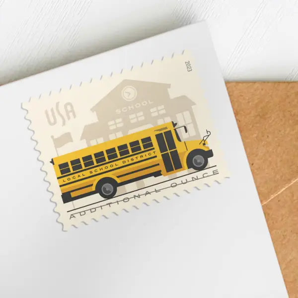NOT Forever Stamp –Additional Ounce Stamps 2023 School Bus, First-Class Rate