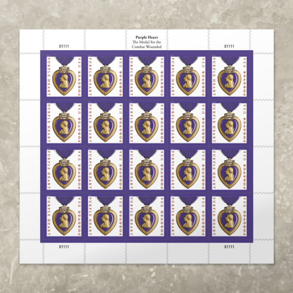 Forever Stamps 2019 Purple Heart Medal – Military Tribute, First-Class Postage