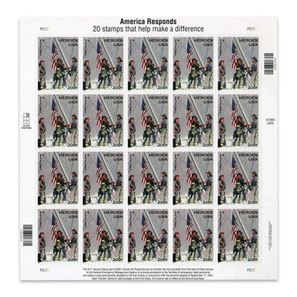 First-Class Stamps 2002 Heroes – Honor & Service, Postage