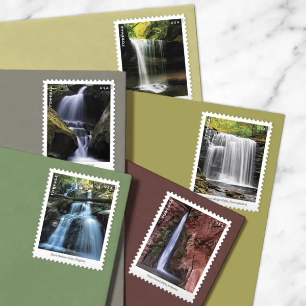 Forever Stamps 2023 Waterfalls – Scenic Nature Series, First-Class Postage