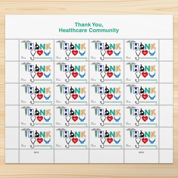 Forever Stamps 2024 Healthcare Community Thank You – Awareness & Appreciation, First-Class Postage