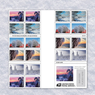 Forever Stamps 2025 Winter Scenes – Seasonal Celebration, First-Class Postage