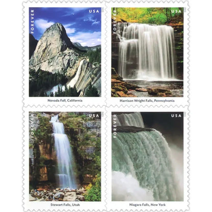 Forever Stamps 2023 Waterfalls – Scenic Nature Series, First-Class Postage