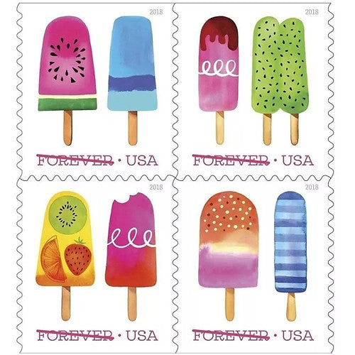 Forever Stamps 2018 Frozen Treats – Summer Fun, First-Class Postage