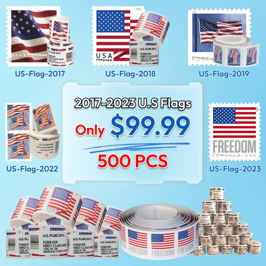 Limited Time Deal: $99.99 for 5 Rolls(500 Forever Stamps) – 2017/2023/2024/2025 Flag