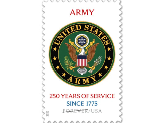 Forever Stamps 2025 Army – 250 Years of Service, Honor & Service, First-Class Postage