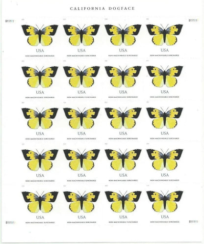 NOT Forever Stamp-$1.29 Stamps 2019 California Dogface Butterfly – Non-Machinable Surcharge, First-Class Rate