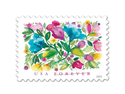 Forever Stamps 2024 Celebration Blooms – Nature Series, First-Class Postage