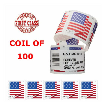 Highly Recommended: $149 for 10 Rolls(1000pcs) – 2017/2023/2024/2025 Flag