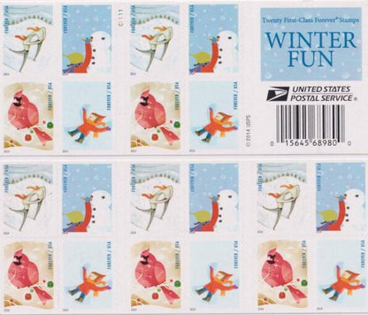 Forever Stamps 2014 Winter Fun – Holiday Celebration, First-Class Postage