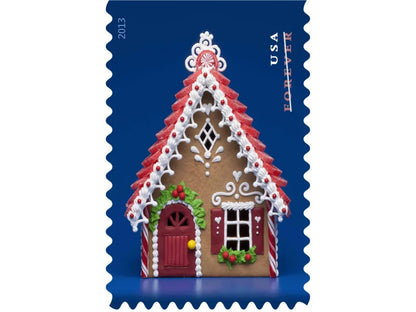 Forever Stamps 2013 Gingerbread Houses – Holiday Celebration, First-Class Postage