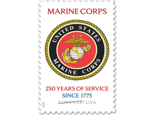 Forever Stamps 2025 Marine Corps – 250 Years of Service, Honor & Service, First-Class Postage