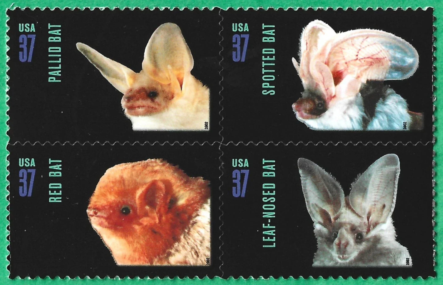 NOT Forever Stamp-37¢ Stamps 2002 Night Friends American Bats – Nature Series, First-Class Postage