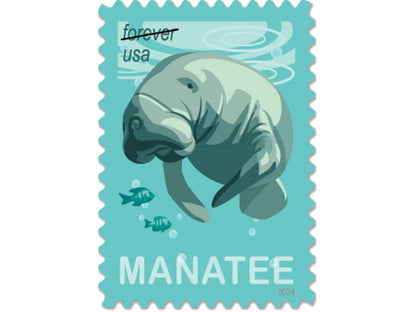 Forever Stamps 2024 Save Manatees – Nature Series, First-Class Postage